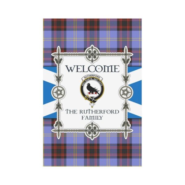 Rutherford Clan Garden Flag, Scottish Tartan Rutherford Clans Garden Flag New Style - Image 2