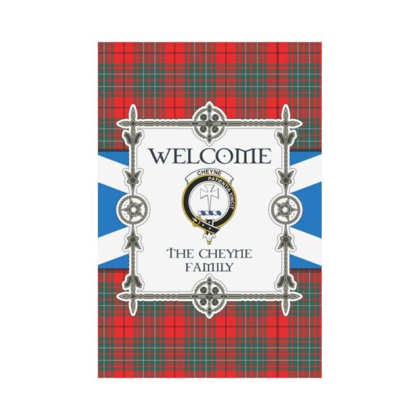 Cheyne Clan Garden Flag, Scottish Tartan Cheyne Clans Garden Flag New Style