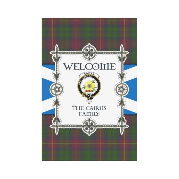 Cairns Clan Garden Flag, Scottish Tartan Cairns Clans Garden Flag New Style