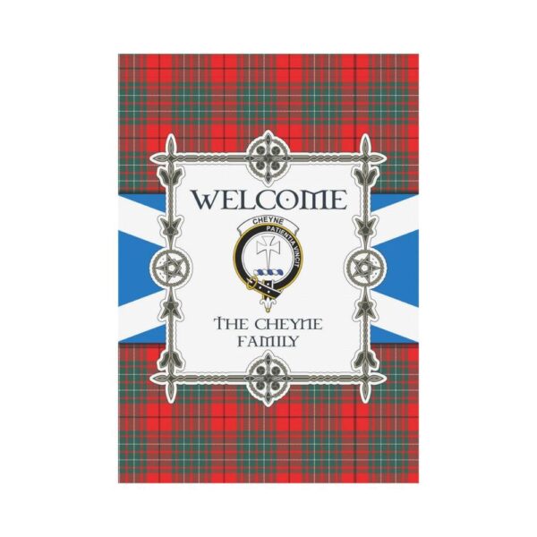 Cheyne Clan Garden Flag, Scottish Tartan Cheyne Clans Garden Flag New Style - Image 2