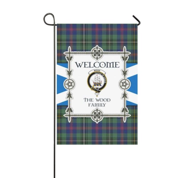 Wood Clan Garden Flag, Scottish Tartan Wood Clans Garden Flag New Style - Image 3