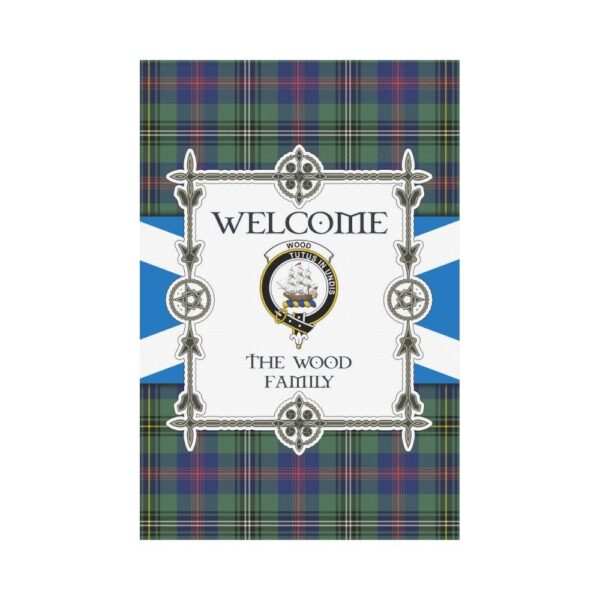 Wood Clan Garden Flag, Scottish Tartan Wood Clans Garden Flag New Style