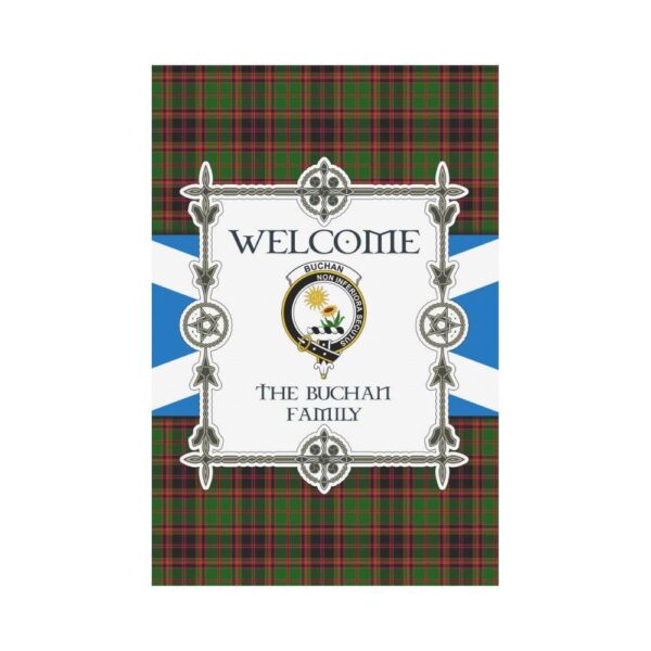 Buchan Clan Garden Flag, Scottish Tartan Buchan Clans Garden Flag New Style