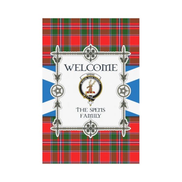 The Spens Clan Garden Flag, Scottish Tartan The Spens Clans Garden Flag New Style