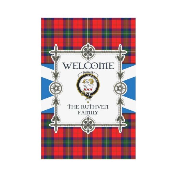 Ruthven Clan Garden Flag, Scottish Tartan Ruthven Clans Garden Flag New Style - Image 2