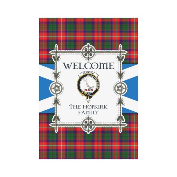 Hopkirk Clan Garden Flag, Scottish Tartan Hopkirk Clans Garden Flag New Style - Image 2