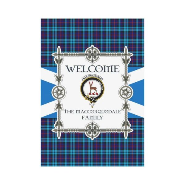 Maccorquodale Clan Garden Flag, Scottish Tartan Maccorquodale Clans Garden Flag New Style