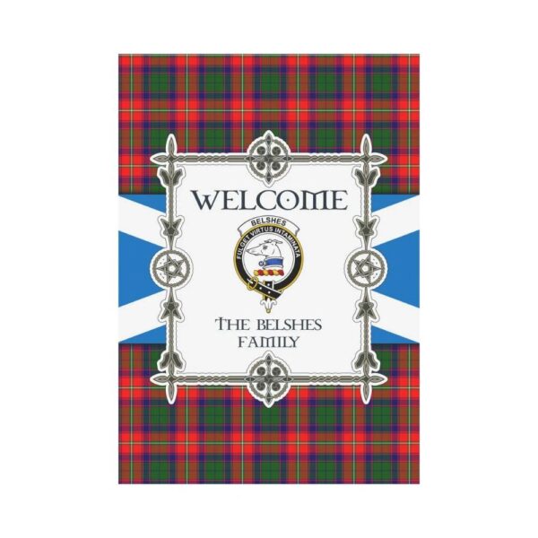 Belshes Clan Garden Flag, Scottish Tartan Belshes Clans Garden Flag New Style