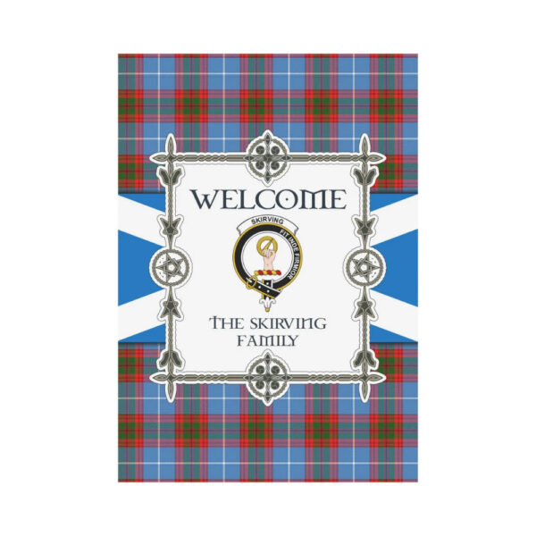 The Skirving Clan Garden Flag, Scottish Tartan The Skirving Clans Garden Flag New Style - Image 2