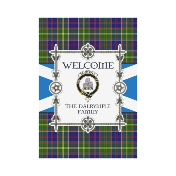 Dalrymple Clan Garden Flag, Scottish Tartan Dalrymple Clans Garden Flag New Style - Image 2