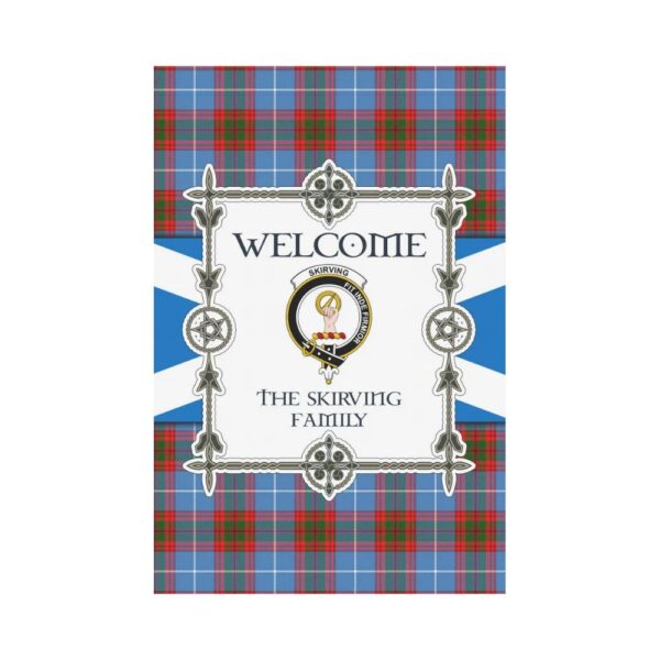 The Skirving Clan Garden Flag, Scottish Tartan The Skirving Clans Garden Flag New Style