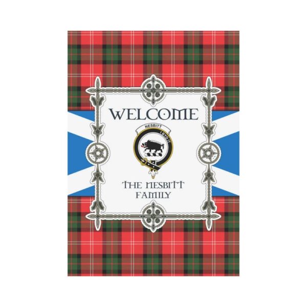 The Nesbitt Clan Garden Flag, Scottish Tartan The Nesbitt Clans Garden Flag New Style