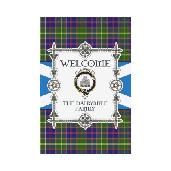 Dalrymple Clan Garden Flag, Scottish Tartan Dalrymple Clans Garden Flag New Style