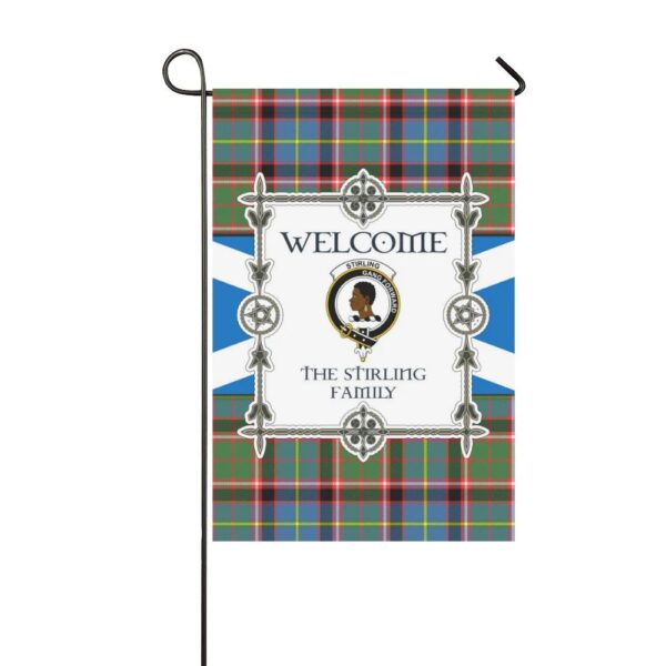 The Stirling 2 Clan Garden Flag, Scottish Tartan The Stirling 2 Clans Garden Flag New Style - Image 4