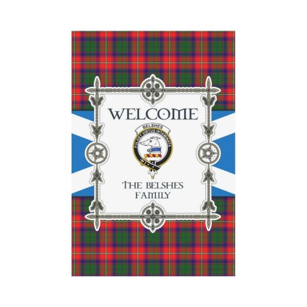 Belshes Clan Garden Flag, Scottish Tartan Belshes Clans Garden Flag New Style - Image 2