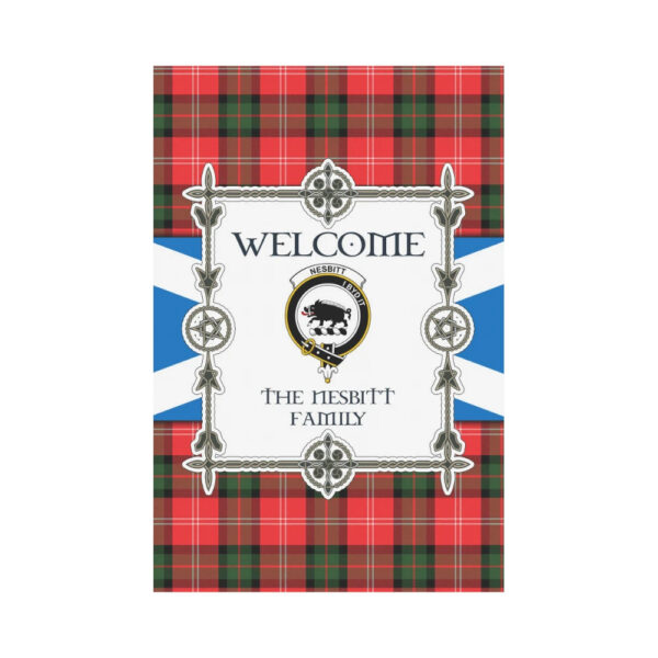 The Nesbitt Clan Garden Flag, Scottish Tartan The Nesbitt Clans Garden Flag New Style - Image 2