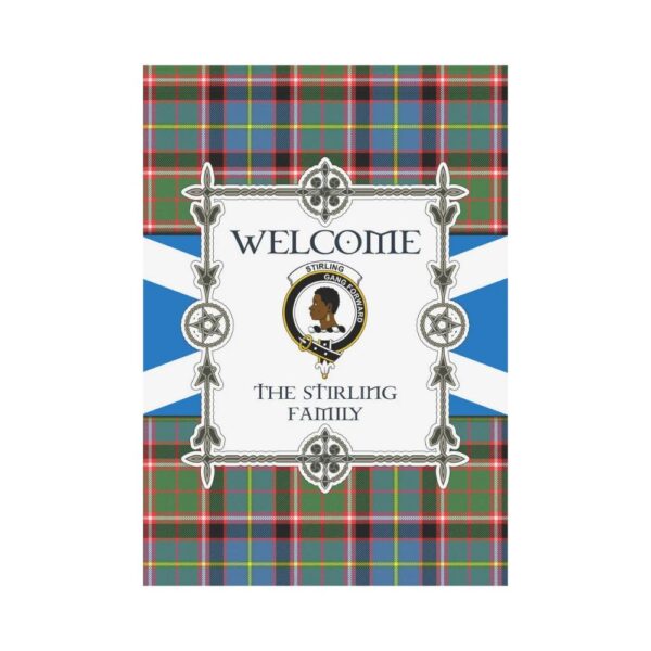 The Stirling 2 Clan Garden Flag, Scottish Tartan The Stirling 2 Clans Garden Flag New Style