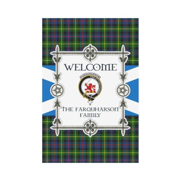 Farquharson Clan Garden Flag, Scottish Tartan Farquharson Clans Garden Flag New Style