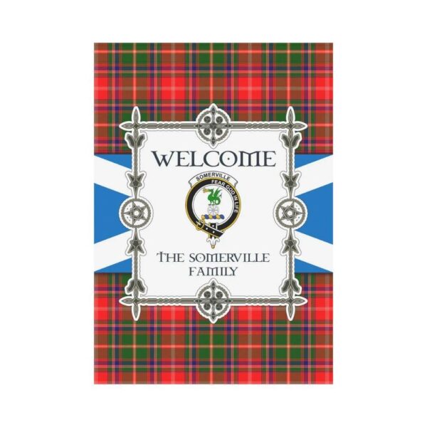 Somerville Clan Garden Flag, Scottish Tartan Somerville Clans Garden Flag New Style - Image 2