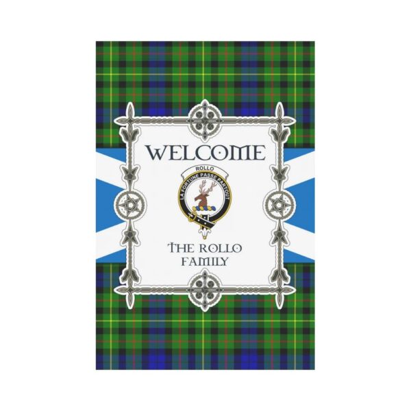 The Rollo Clan Garden Flag, Scottish Tartan The Rollo Clans Garden Flag New Style - Image 2