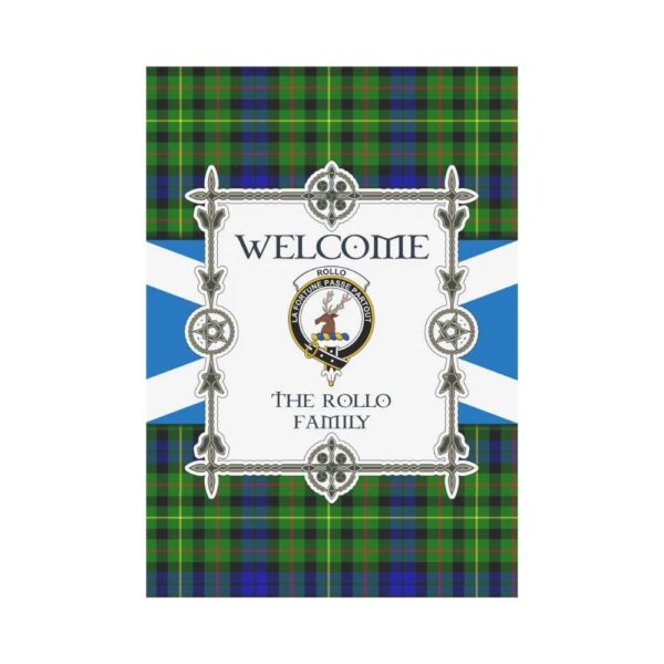 The Rollo Clan Garden Flag, Scottish Tartan The Rollo Clans Garden Flag New Style