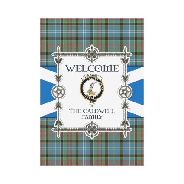 Caldwell Clan Garden Flag, Scottish Tartan Caldwell Clans Garden Flag New Style - Image 2