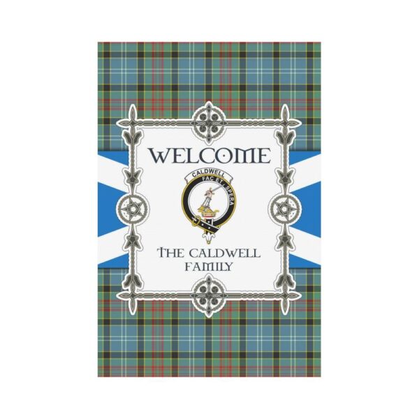 Caldwell Clan Garden Flag, Scottish Tartan Caldwell Clans Garden Flag New Style