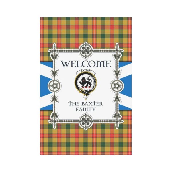 Baxter Clan Garden Flag, Scottish Tartan Baxter Clans Garden Flag New Style