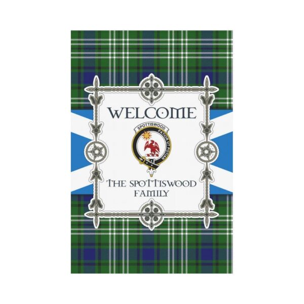 The Spottiswood Clan Garden Flag, Scottish Tartan The Spottiswood Clans Garden Flag New Style