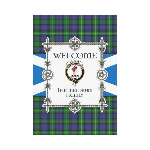 Meldrum Clan Garden Flag, Scottish Tartan Meldrum Clans Garden Flag New Style