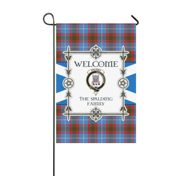 Spalding Clan Garden Flag, Scottish Tartan Spalding Clans Garden Flag New Style - Image 3