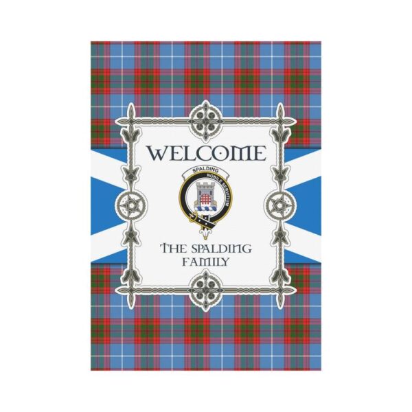 Spalding Clan Garden Flag, Scottish Tartan Spalding Clans Garden Flag New Style