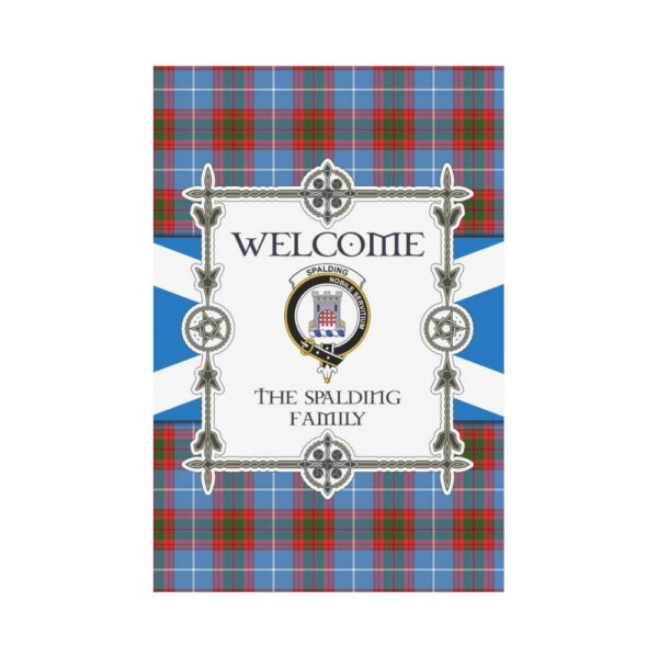 Spalding Clan Garden Flag, Scottish Tartan Spalding Clans Garden Flag New Style - Image 2