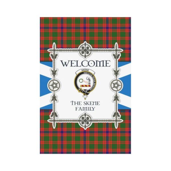 Skene Clan Garden Flag, Scottish Tartan Skene Clans Garden Flag New Style