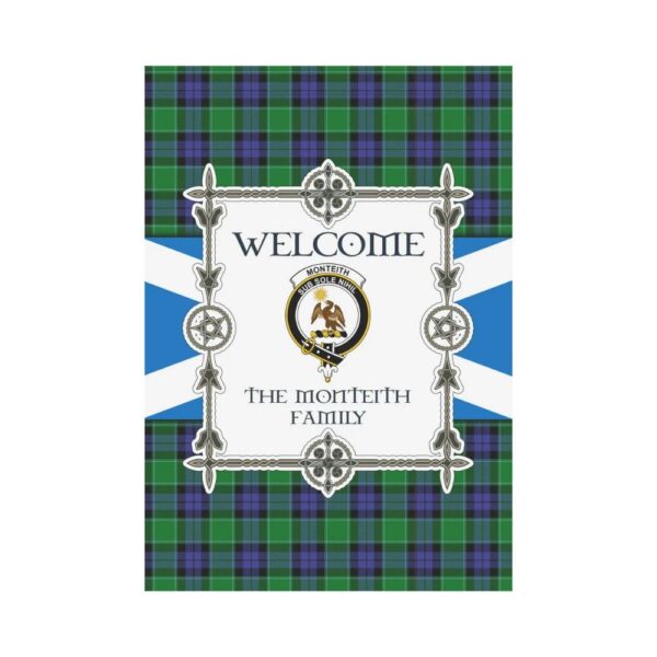 The Monteith Clan Garden Flag, Scottish Tartan The Monteith Clans Garden Flag New Style