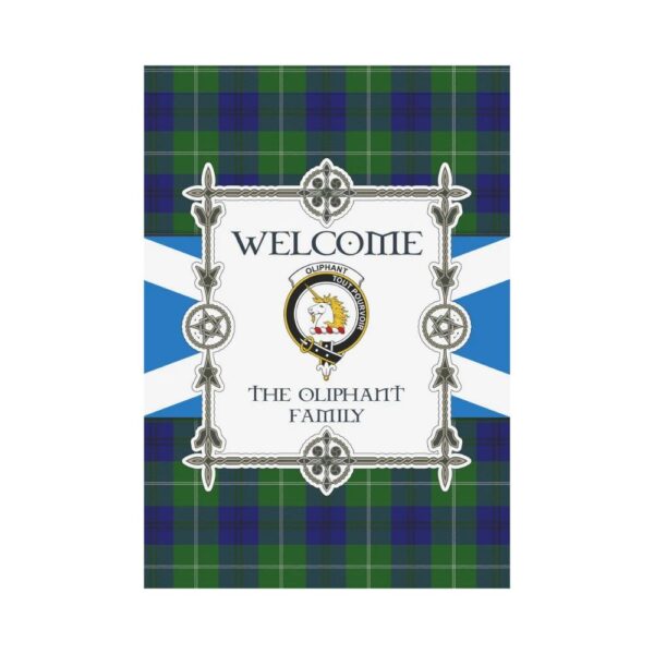 The Oliphant Clan Garden Flag, Scottish Tartan The Oliphant Clans Garden Flag New Style