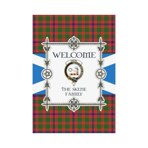 Skene Clan Garden Flag, Scottish Tartan Skene Clans Garden Flag New Style - Image 2