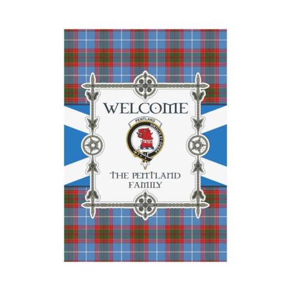 The Pentland Clan Garden Flag, Scottish Tartan The Pentland Clans Garden Flag New Style