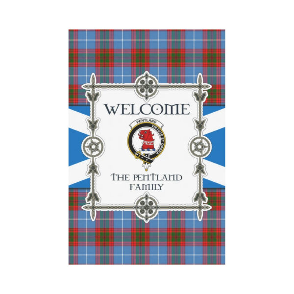 The Pentland Clan Garden Flag, Scottish Tartan The Pentland Clans Garden Flag New Style - Image 2