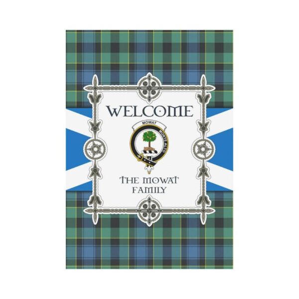 Mowat Clan Garden Flag, Scottish Tartan Mowat Clans Garden Flag New Style