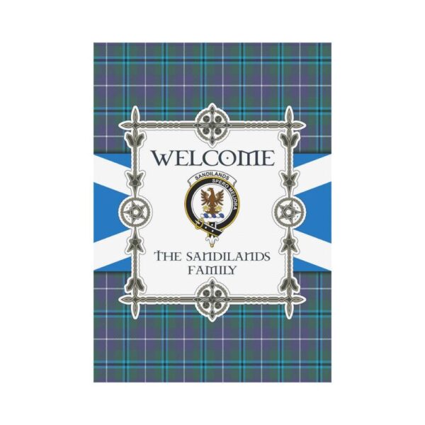 Sandilands Clan Garden Flag, Scottish Tartan Sandilands Clans Garden Flag New Style