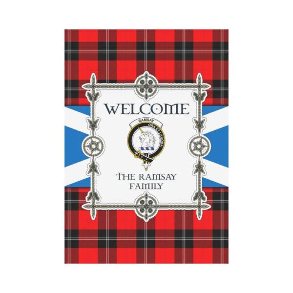 Ramsay Clan Garden Flag, Scottish Tartan Ramsay Clans Garden Flag New Style