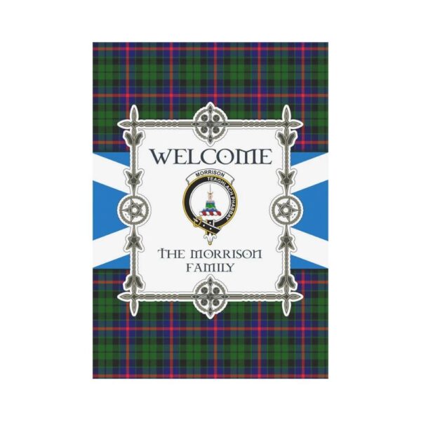 Morrison Clan Garden Flag, Scottish Tartan Morrison Clans Garden Flag New Style