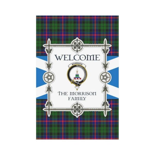 Morrison Clan Garden Flag, Scottish Tartan Morrison Clans Garden Flag New Style - Image 2