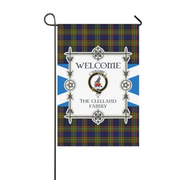 Clelland Clan Garden Flag, Scottish Tartan Clelland Clans Garden Flag New Style - Image 3