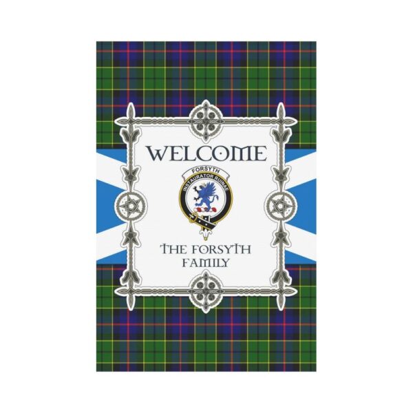 Forsyth Clan Garden Flag, Scottish Tartan Forsyth Clans Garden Flag New Style