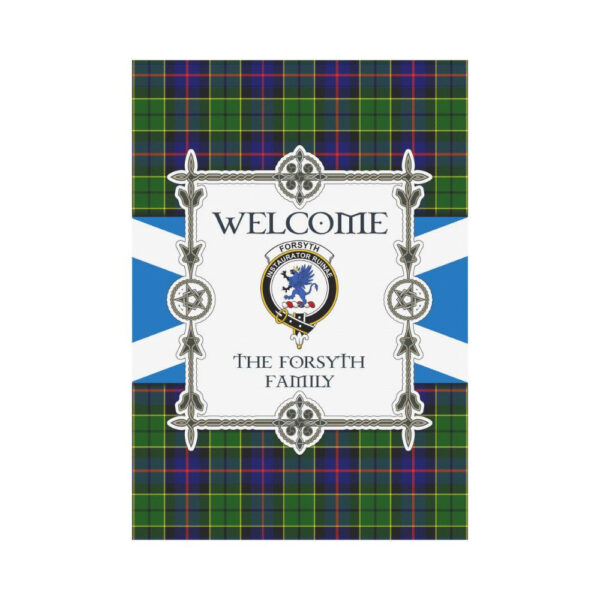 Forsyth Clan Garden Flag, Scottish Tartan Forsyth Clans Garden Flag New Style - Image 2