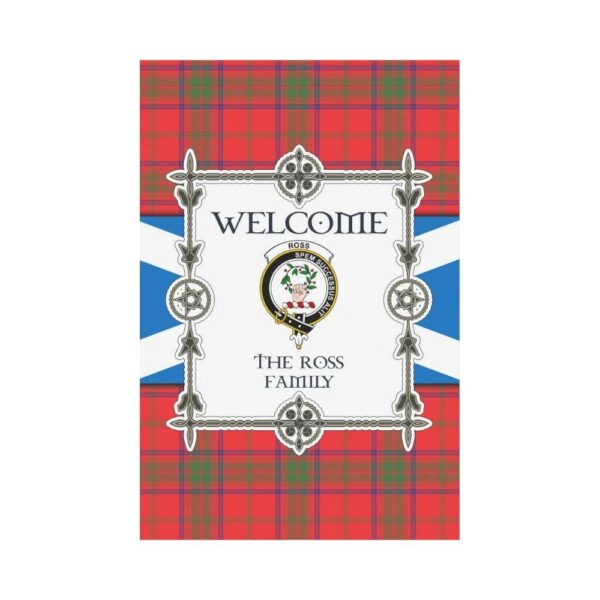 Ross Clan Garden Flag, Scottish Tartan Ross Clans Garden Flag New Style - Image 2