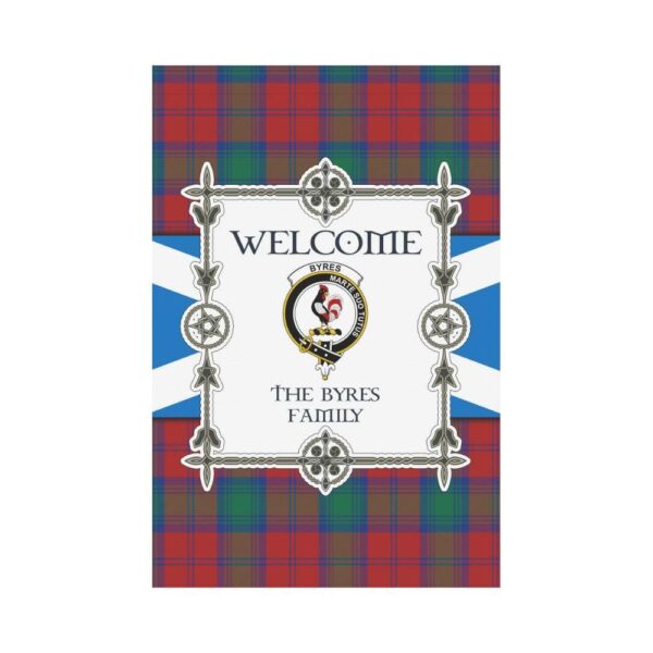 Byres Clan Garden Flag, Scottish Tartan Byres Clans Garden Flag New Style