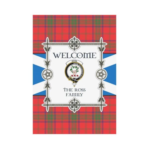 Ross Clan Garden Flag, Scottish Tartan Ross Clans Garden Flag New Style